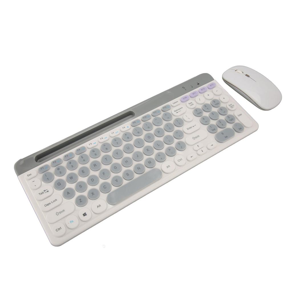 Wireless Keyboard Mouse Set Rechargeable Retro   2.4G Wireless   Keyboard Mouse Set