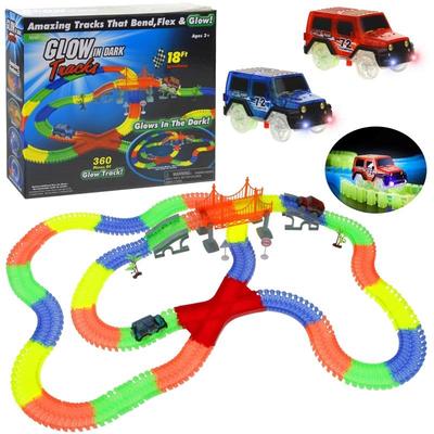 360pcs Glow Tracks 2 Cars Vehicles