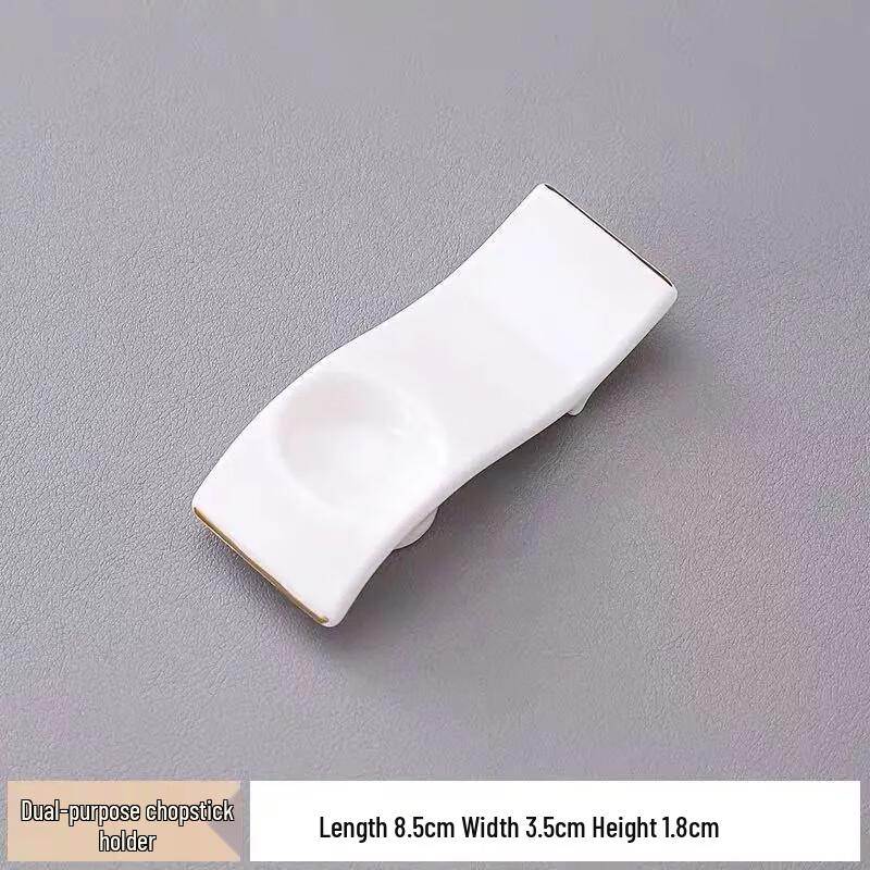 Kitchen by Seven European Bone China Dinnerware Set with Gold Chopstick Rests