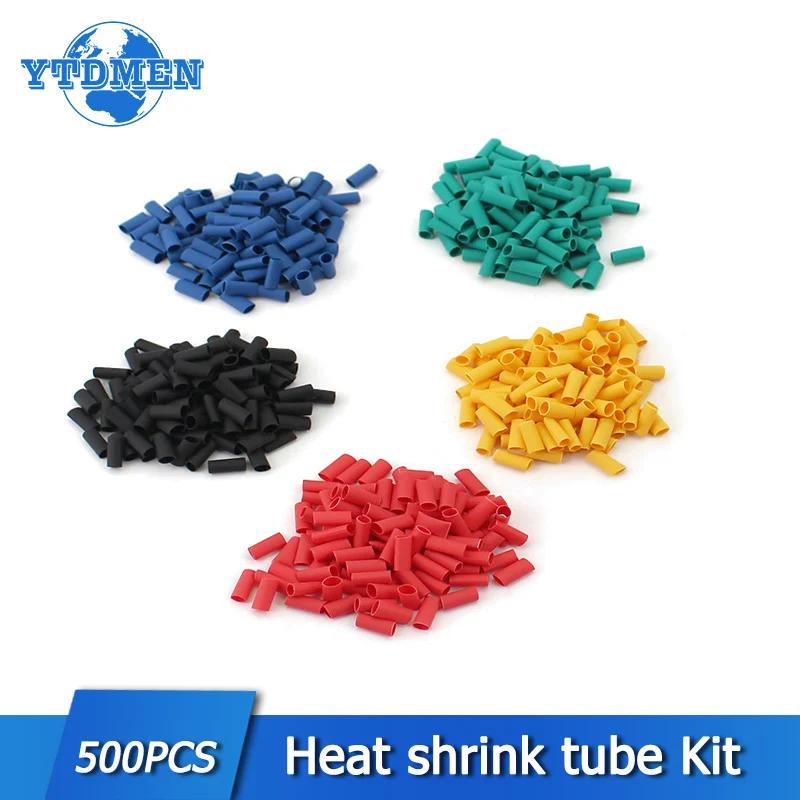 500PCS Heat Shrink Wrapping Insulation Thermoresistant Tube Kit 2:1 Electrical Connector Wire Cable Heat Shrink Tube Waterproof