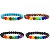 Colorful Volcanic Stone & Tiger Eye Energy Beaded Bracelet for Men and Women