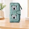 1pc French Bulldog Pattern Long Zipper Wallet, Large Capacity Card Holder, Unisex Clutch Bag, Fashionable Zipper Coin Purse, Suitable for Daily Use,