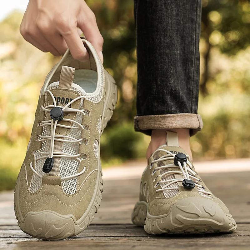 Scarpe Sportive Casual da Uomo Nuova Moda Suola Spessa Leggere Traspiranti Scarpe da Uomo Taglie Grandi Scarponcini da Trekking Uomo