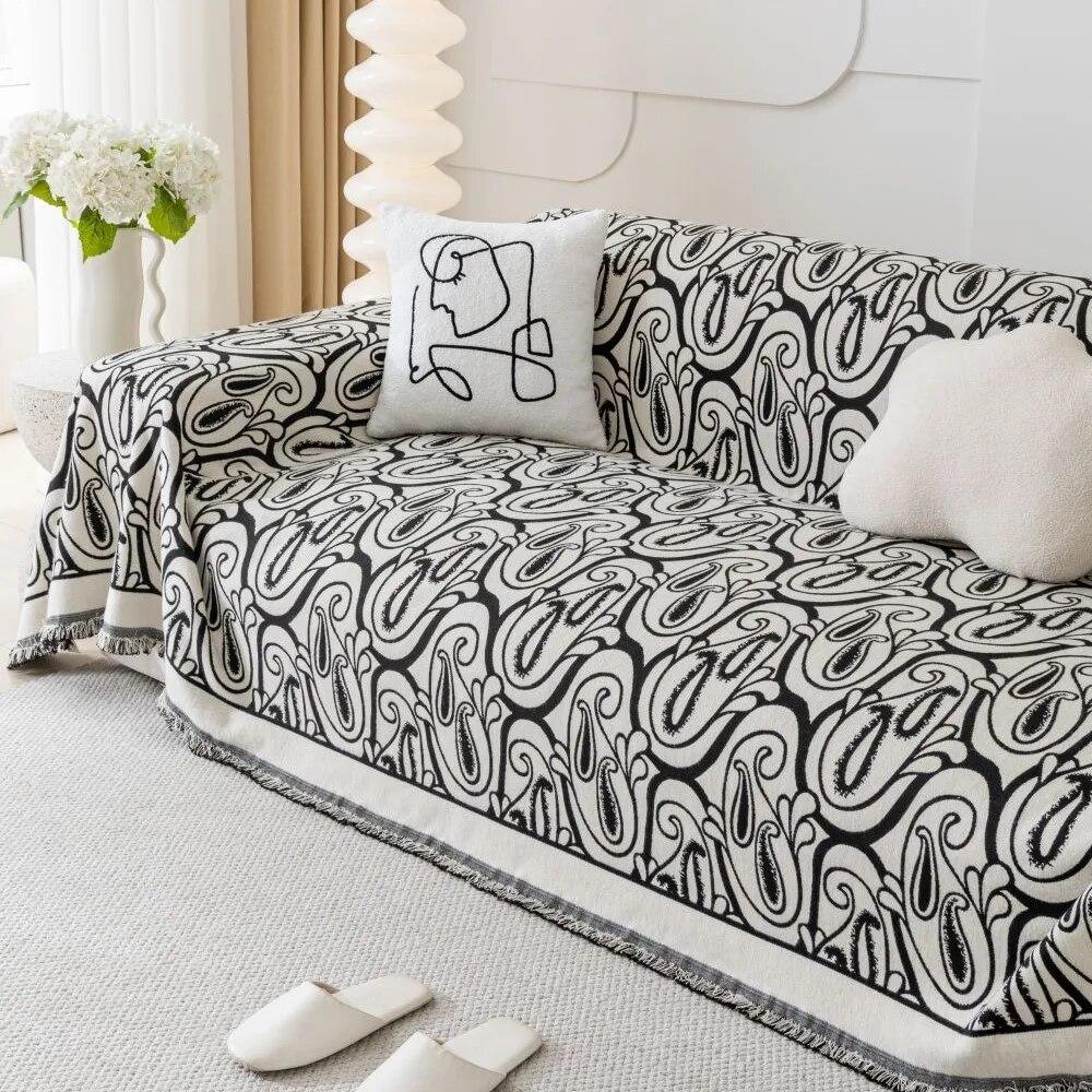 Paisley Sofa Cushion Cover Double Side Couch Cover Sofa Slipcover Universal Anti-cat Sofa Cover 1.2.3.4 Seat Bandanna Blanket