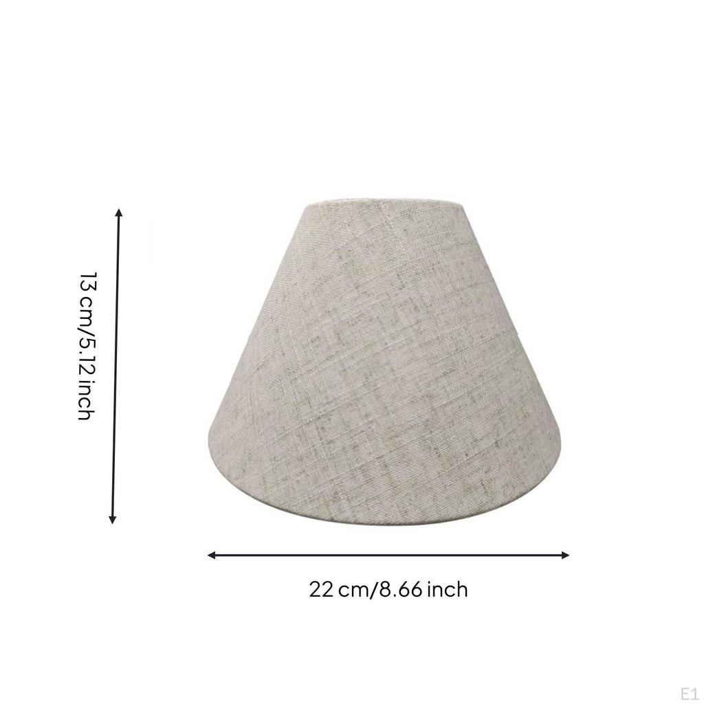 Beige Textile Lamp Shade | Soft Surface, Warm Relaxed Lighting, Tapered Shade, for