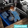 Custom Name Rug Orlando Basketball Area Rug Suitable for Indoor And Outdoor,Carpets for Homes, Offices,Living Rooms,Home Decor,Christmas Gift