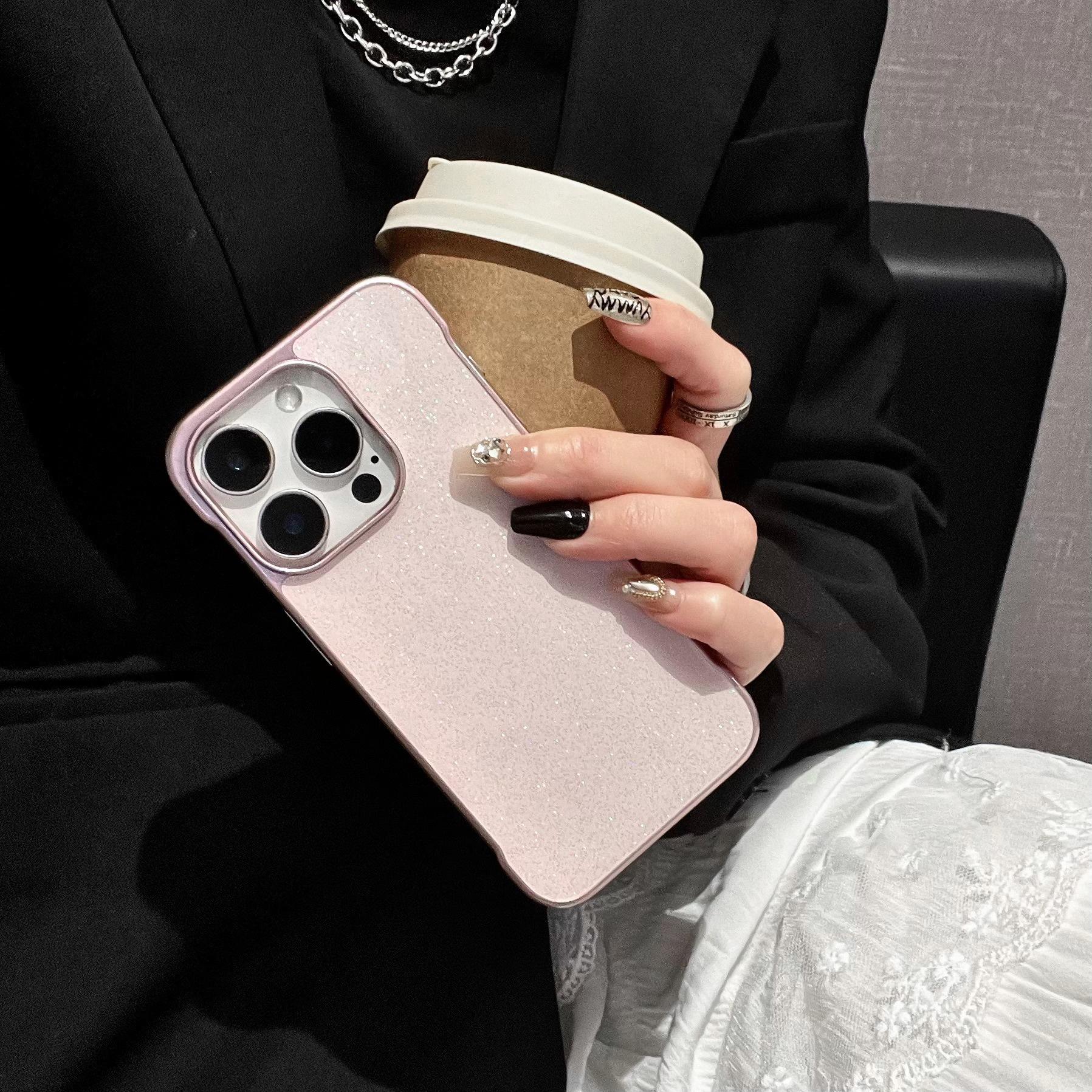 

Простой и практичный чехол для телефона Apple 16E, iPhone15promax Дышащий, с теплоотводом, Бескаркасный и блестящий чехол iPhone16Promax