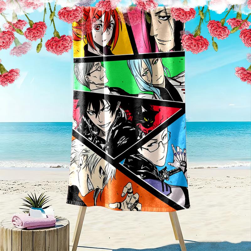 BLACK TORCH Print Beach Towel, Large Soft Quick Dry Towel for Beach Camping Swimming