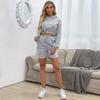 Casual Comfort and Versatility Two-piece Long-sleeved Solid Color Hooded Sweater Suit Women