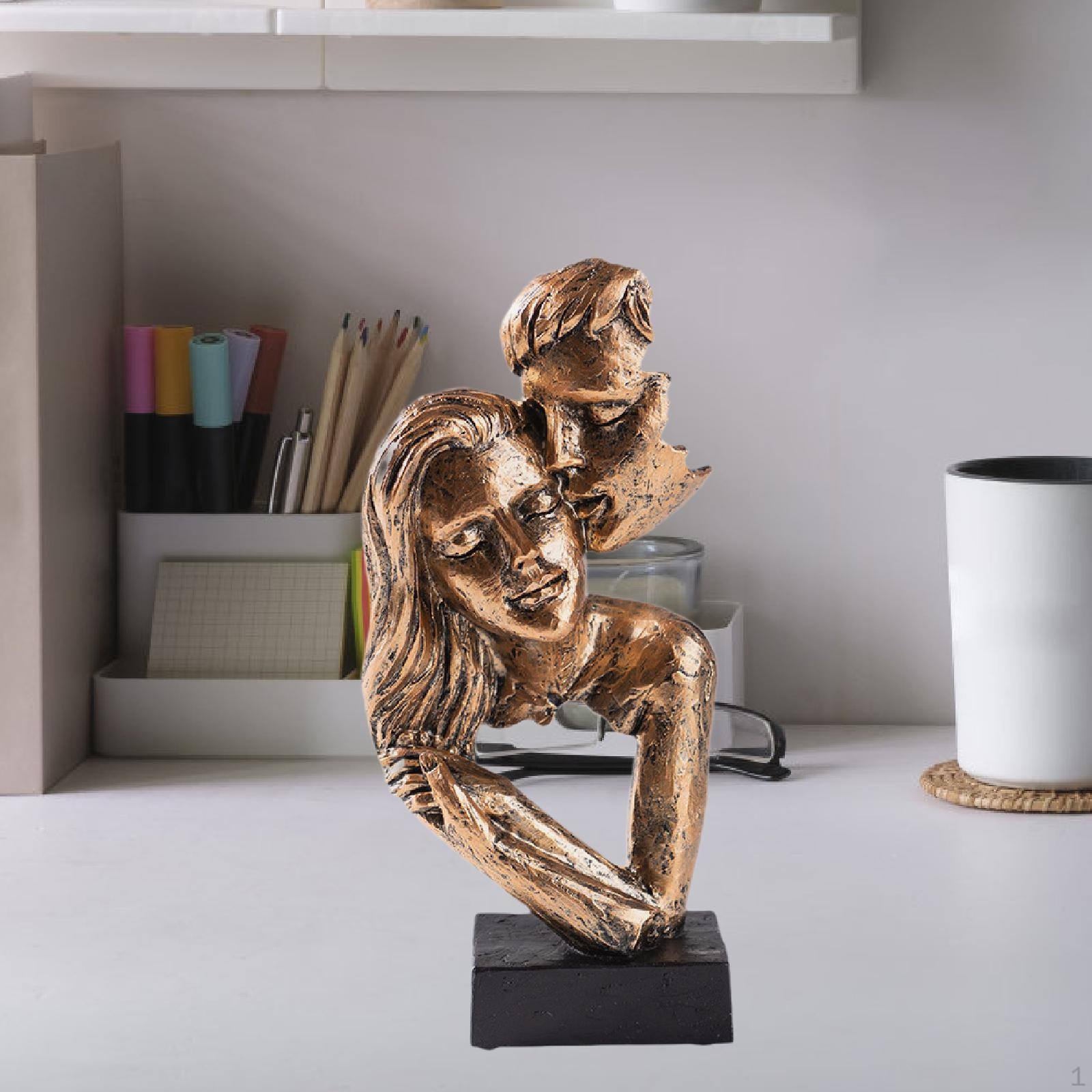 

Абстрактное искусство Скульптура пары Поцелуй Домашний интерьер Поцелуй Статуя любовника Любовь Brass Colored