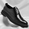 Leather shoes men's 2025 large size business inner height increase 6CM leather shoes suit groom wedding shoes trend
