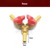 6 8 10 12mm Brass 3-Way Hose Barb Valve for Fuel Gas Diesel Pipe Shut Off Switch Plumbing Fittings