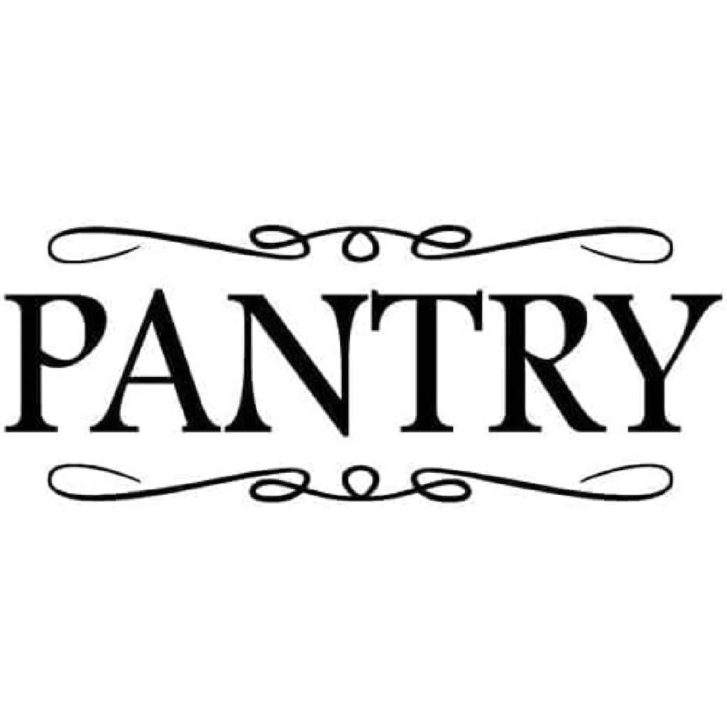 AK Traders Inc - Pantry Vinyl Wall Decal | Kitchen Decor | Wall Art Quote | Black Letter Print | Modern Style | Waterproof | Size: 8" *White