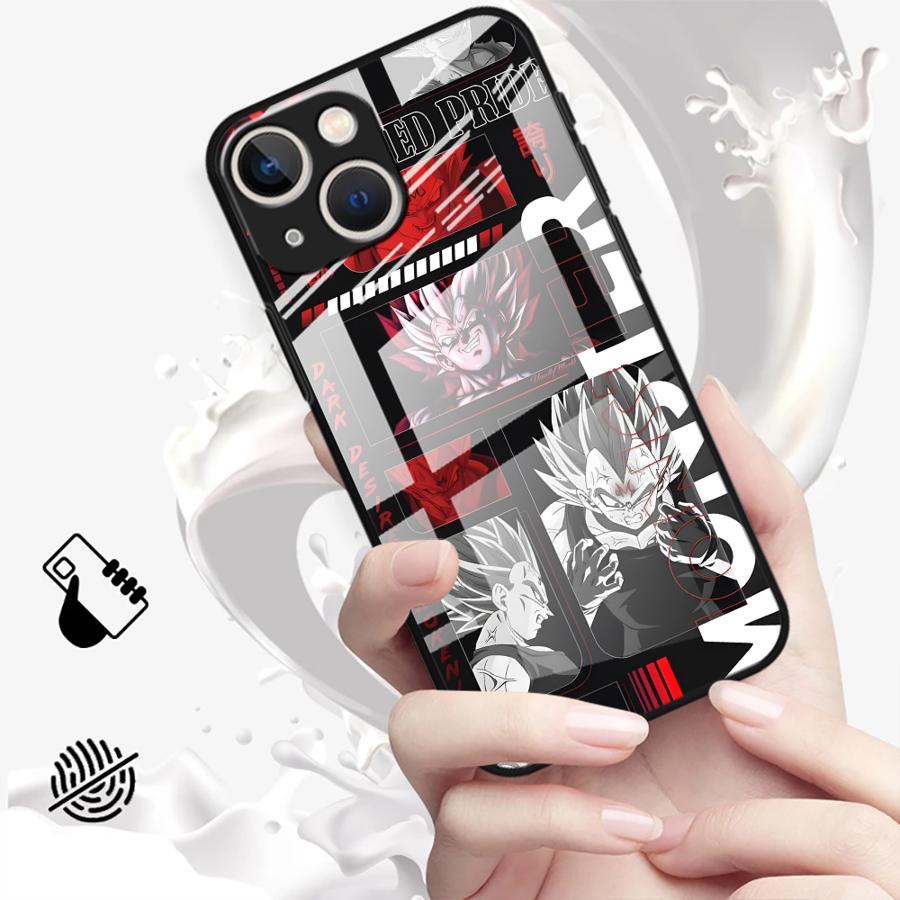 D-ragonS B-allS Goku Logo Case for iPhone 17 Pro Max 13 Air 12 XR 14 8 16 15 Plus 11 Glass Phone Cover
