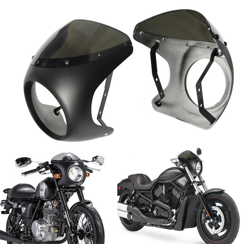 7 Inch Headlight Shade Fairing Motorcycle Front Headlight Cover Retro Waterproof Anti-Fall Fairing Modification Accessories