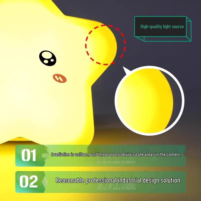 Guardian Star Bedside Table Lamp - Creative Plug-in Night Light for Bedroom