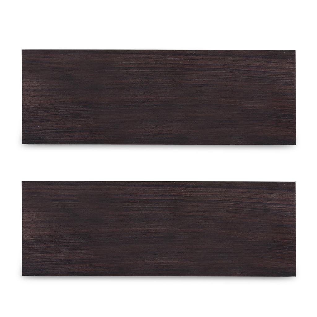 2 stk. Ibenholt Træblok 12x4x2,5cm Sort Ibenholt Træ Tømmer Håndtagsplade til Musikinstrument