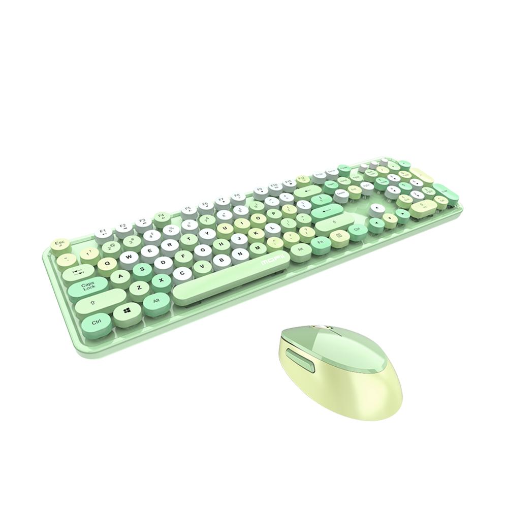 

Mofii Sweet Keyboard Mouse Combo Разноцветная 2,4 г Беспроводная клавиатура и мышь Набор круглых подвесных клавиш для ПК Ноутбука зелёный