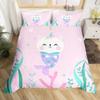 Rainbow Unicorn Quilt Cover Charming Dreamy Horse Comforter Cover Cartoon Little Unicorn Bed Cover Kit Single Size For Girl Teen Kawaii Gifts