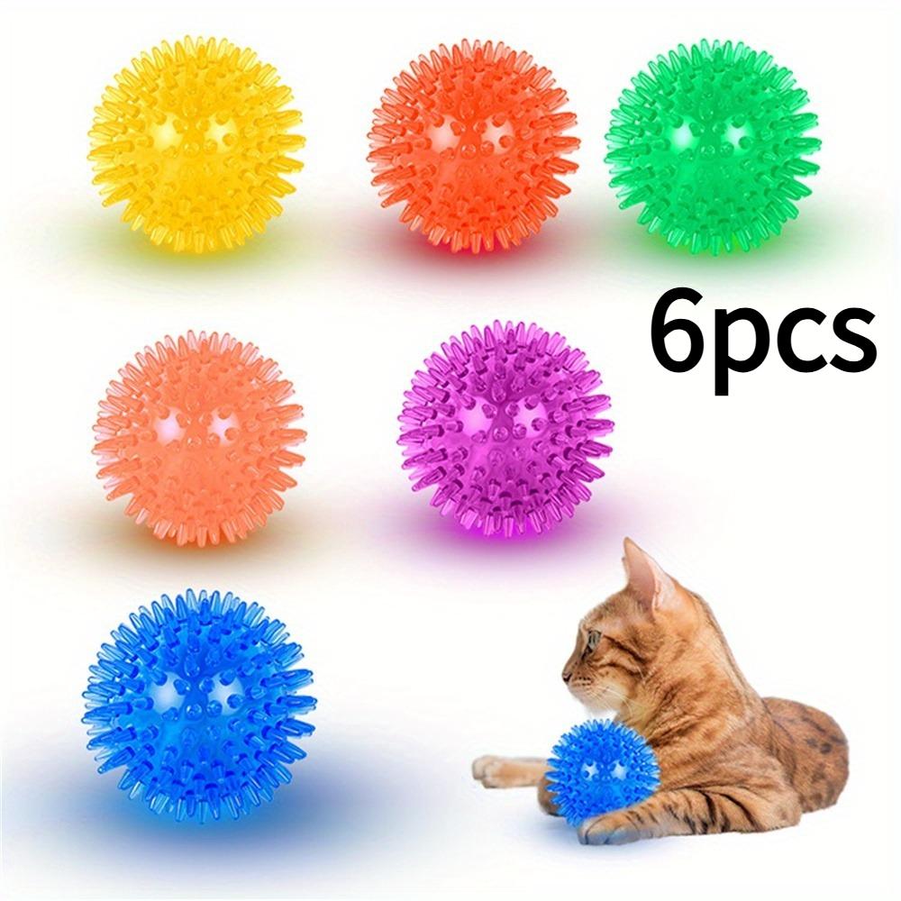 

6pcs Dog Toy Balls, BPA Free Non-Toxic Plastic, Durable Spikey Chew Toys, for Teething, Aggressive Chewers, Medium & Large Dogs