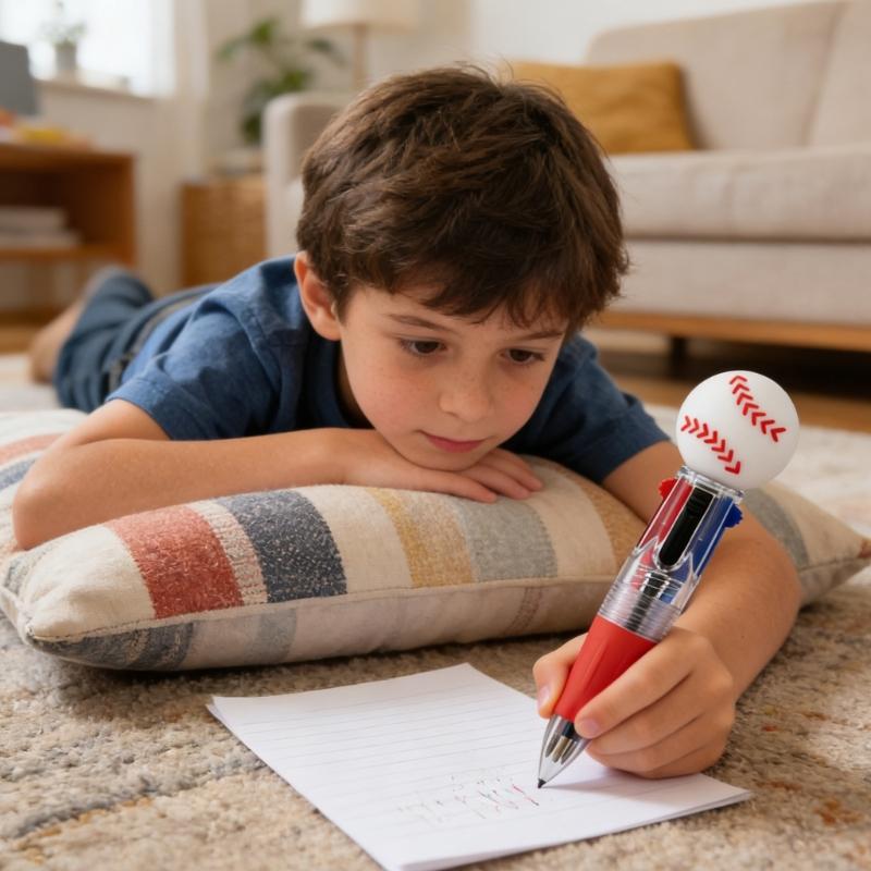 10/20/30Pcs 4-Color Cartoon Sports Ball Design Ballpoint Pen Set Classroom Prize For Students And Office Use