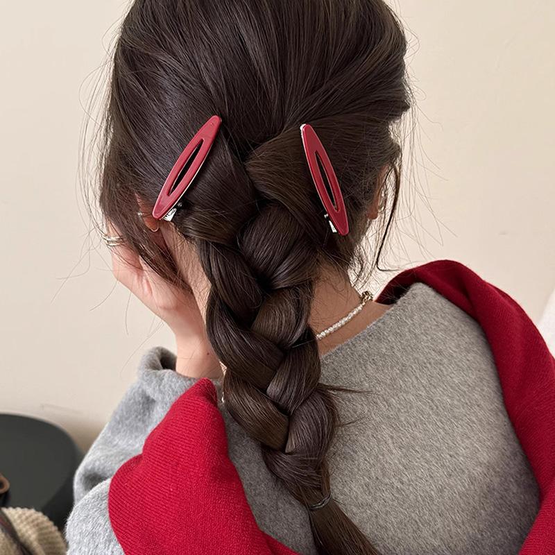 2 Stück/Set Acetat Haarspangen Ausgehöhlte Ovale Geometrische Haarspangen Seitliche Spangen Haarnadel Damen Haaraccessoires
