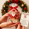 Christmas Hug Santa Claus Ornaments Keepsake Heartwarming Cards With Bags For Friends Family Kids Adults Women Girls Students