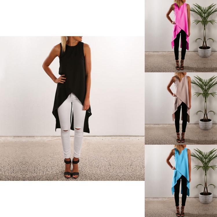 Damen Rmellos Longshirt Sommer Westen Tank Bluse Hemd Shirt Tunika Oberteil Top In Premium Quality For Effortless Versatility And Timeless Style