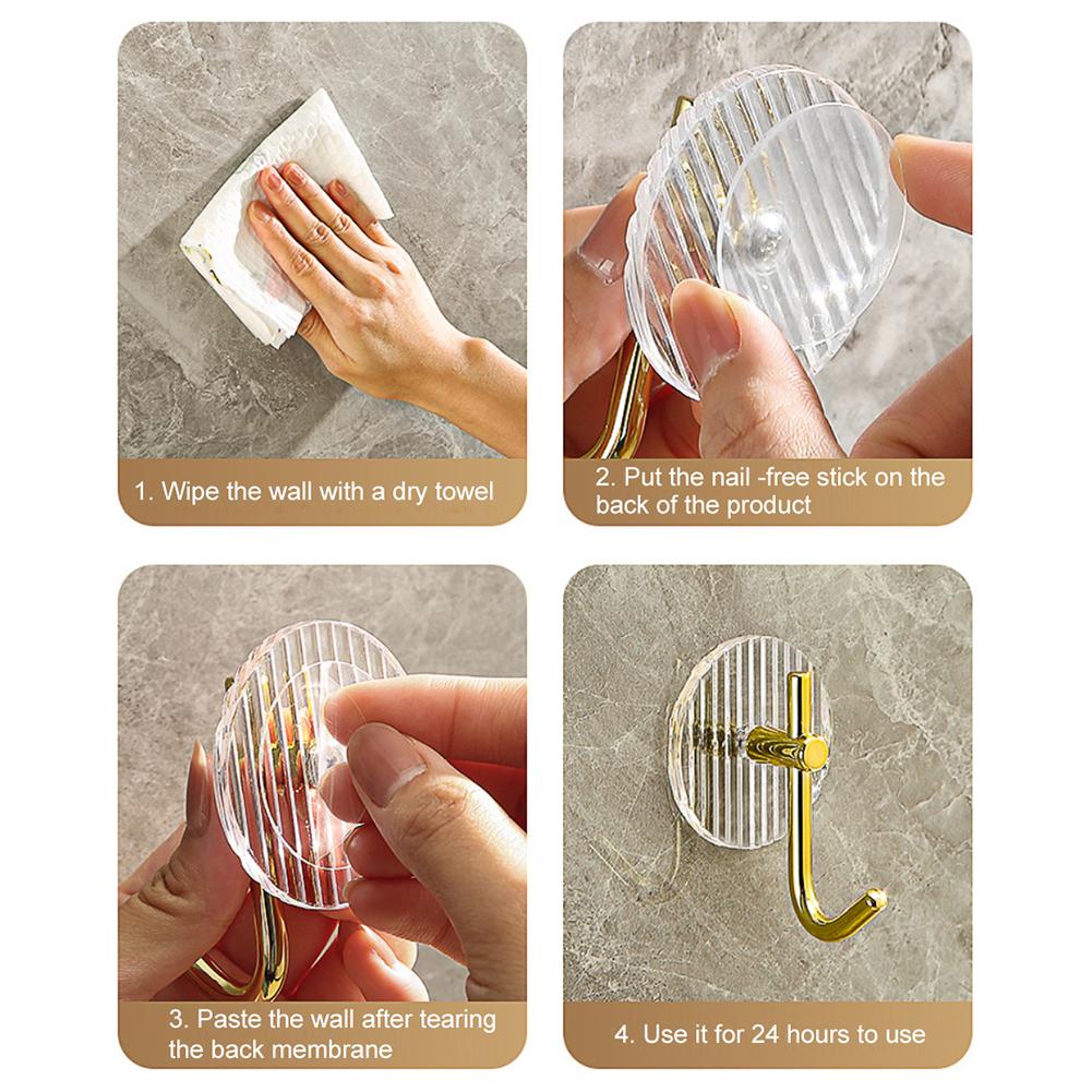 Selbstklebende Wandhaken Acryl Badezimmerhaken zum Aufhängen Wasserdichter Luxus-Klebehaken Handtuchhalter Wohnaccessoires