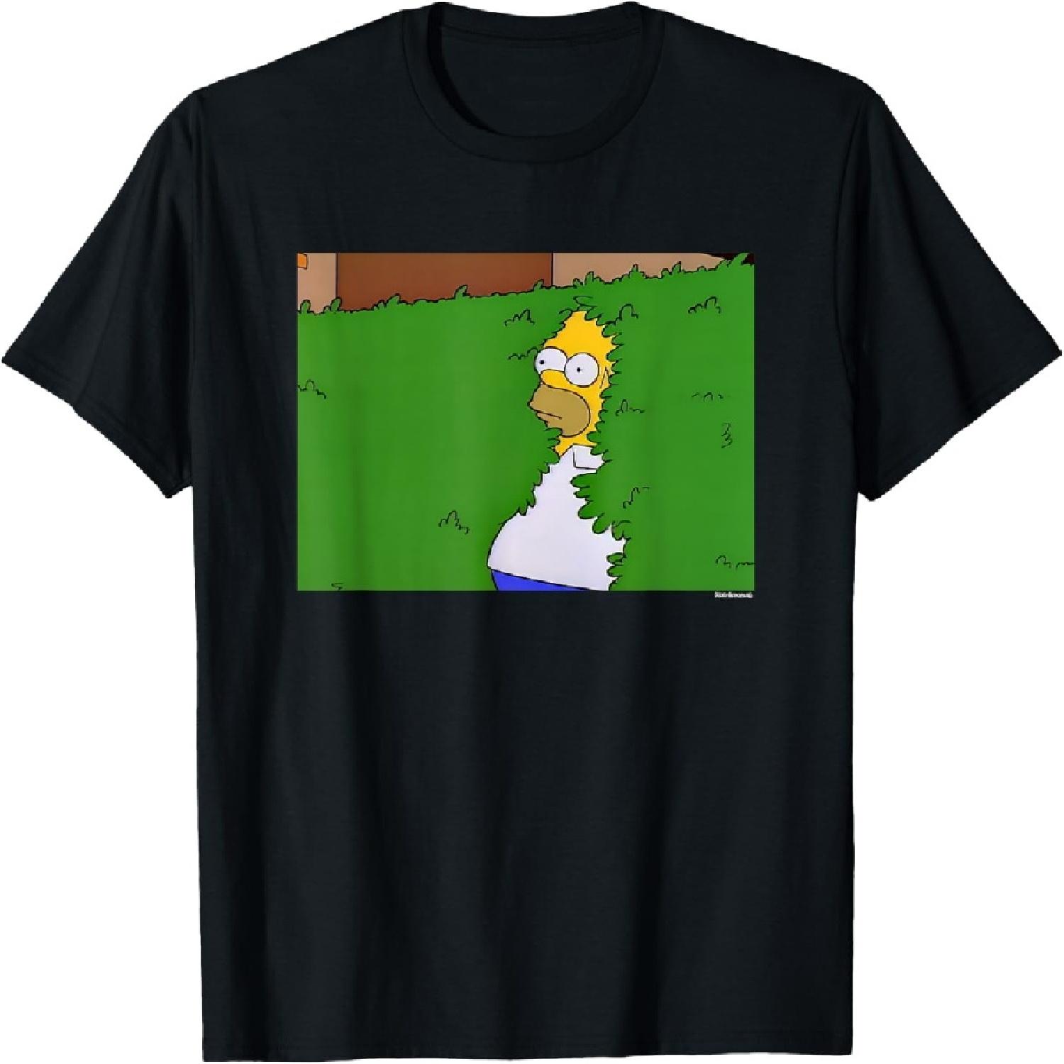 Футболка с мемом Гомера Симпсона и живой изгородью S разноцветный