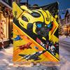 Robot Pattern Blanket for Home Decoration, Bed, Sofa, Car Travel, Camping, Suitable for All Seasons, Birthday Christmas Gift