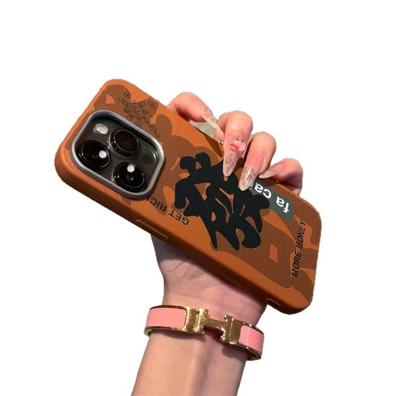 Text-printed Apple 15 Phone Case, iPhone 17, New 16 Pro Max, Lucky 15, New Year 14, Chinese Style 13