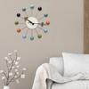 Creative Ball Clock, Wood Non Ticking Decorative Modern Clock for Home, Kitchen,Living Room,Office