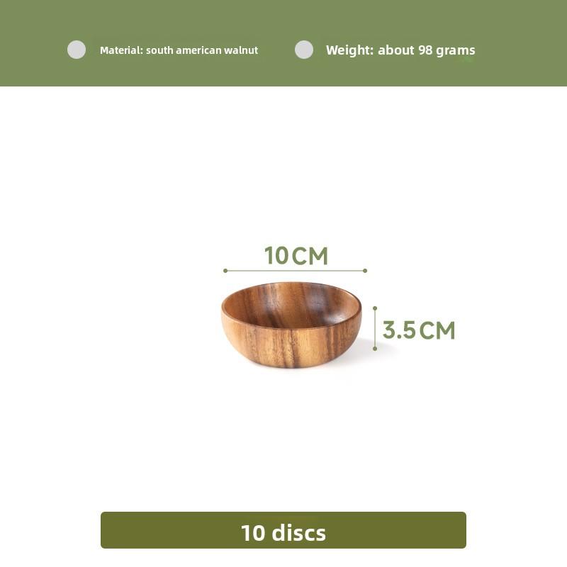 

Walnut Chinese Wooden Plate Round Fruit Plate Dim Sum Plate Snack Household Storage Tray Acacia Wooden Tray