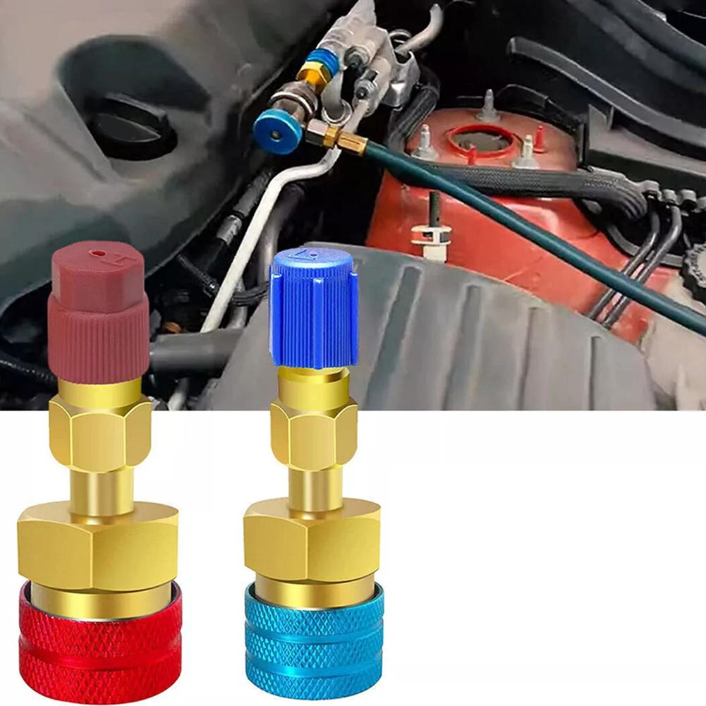 Easy Disassembly For AC System Diagnostic Car A/C Conversion Kit A/C Charging Adapter Ergonomic Knurled Grip Leak-proof