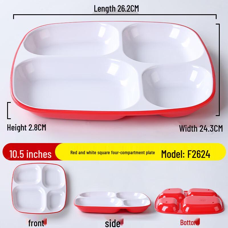 Commercial Melamine Compartment Plate