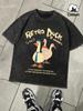Retro Duck DoesnT Feel Tired Retro Men TShirt Wash Casual Cotton Tee Fashion Loose Short Sleeve Unisex Street Clothing