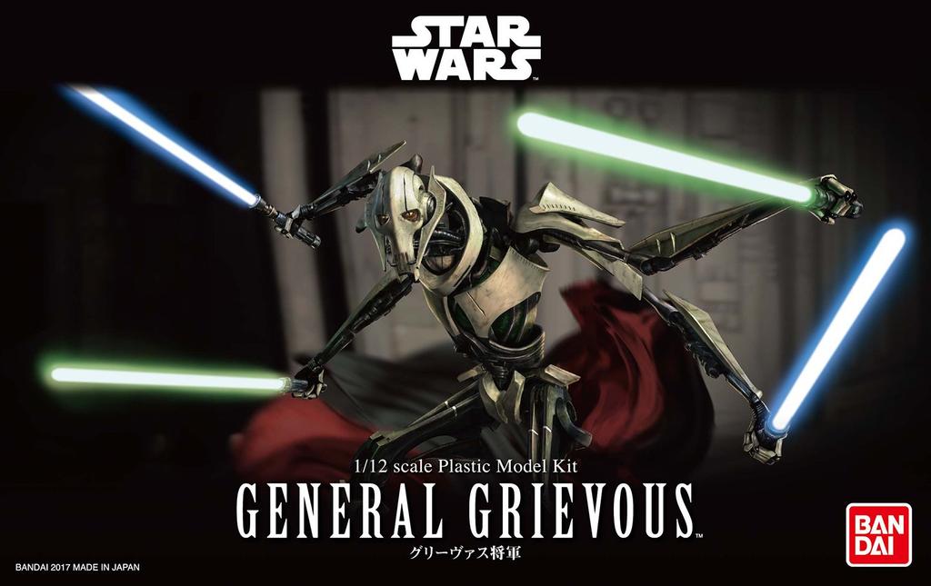 Star Wars General Grievous Scale Plastic Model 1/12 Pre-colored