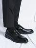 2024 Summer New Mens Classic Business Casual Loafers Brogue Carving Evening Dinner Men Dress Slip-ON Leather Shoes Fashion Black