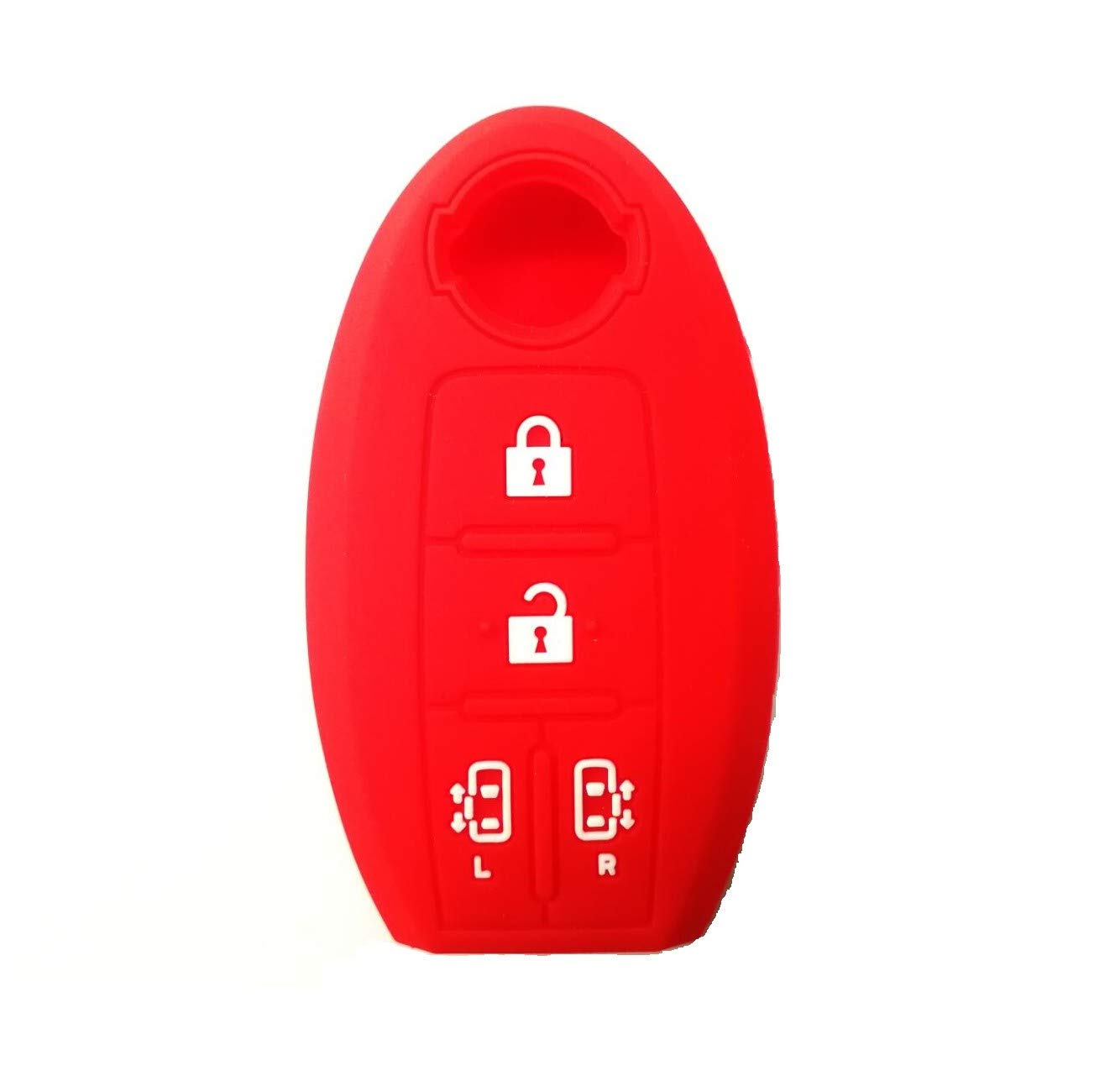 Silicone Smart Key Case for Nissan Serena New Serena C27 красный