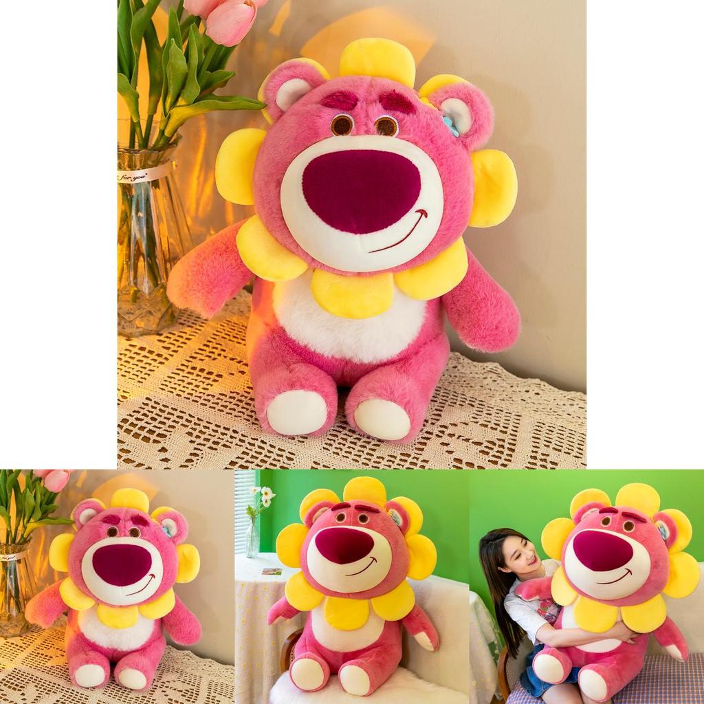 Strawberry Bear Plush Toy With Pp Cotton Filling For Kids Bedroom Decor Special Characters Included