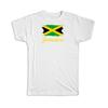 Gift T-Shirt : Jamaica Flag Jamaican Country Expat