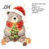 Festive Winter Window Decorations Christmas Bear Static Clings, Cute Holiday Glass Decals, Waterproof PVC Gift for Kids Stickers Home Store Doors And