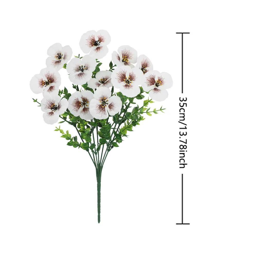 10Pcs/Set Fake Plants Artificial Pansy Flowers Fall Decor DIY Floral Simulated Violet Bouquet Realistic Soft Simulation Flowers