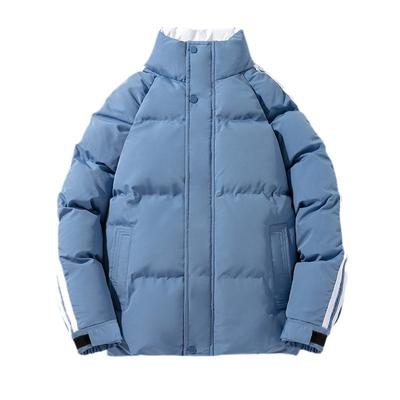 Stand Up Collar Color Blocked Cotton Coat for Men and Women In Winter, Thick and Warm, Versatile Cotton Jacket