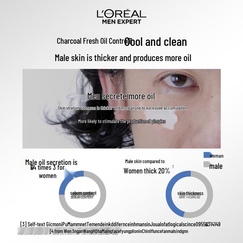 L'Oréal Men's Carbon Cleansing Cream (100ml X 10 Pack)