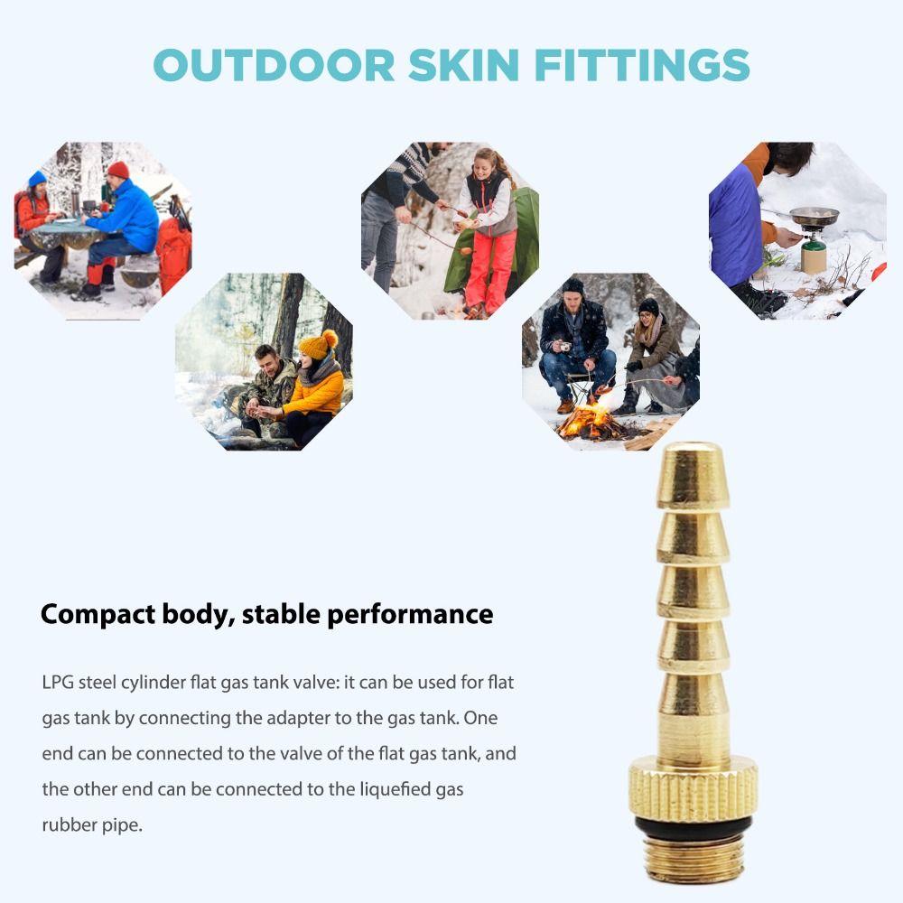 Practical Valve Adapter Multi-purpose Camping Stove Hose Adapter Tube Hose Adaptor Cooking