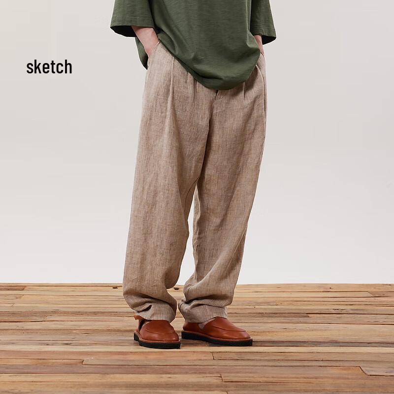 

CROQUIS Men s 2024 Summer Casual Linen Pants L