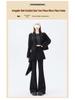 Women's 2026 Spring High-waisted Micro-flare Pants with Ribbon Detail: Slimming, Elastic, and Stylish