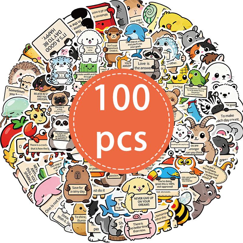 High-Quality 100Pcs High-Quality Emotional High-Quality Support High-Quality Animal High-Quality Stickers High-Quality Motivational High-Quality